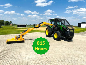 2017 John Deere 6105E w/Alamo Machete 2 Boom Mower - Stock#6791