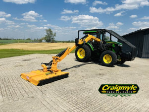2017 John Deere 6105E w/Alamo Machete 2 Boom Mower - Stock#6791